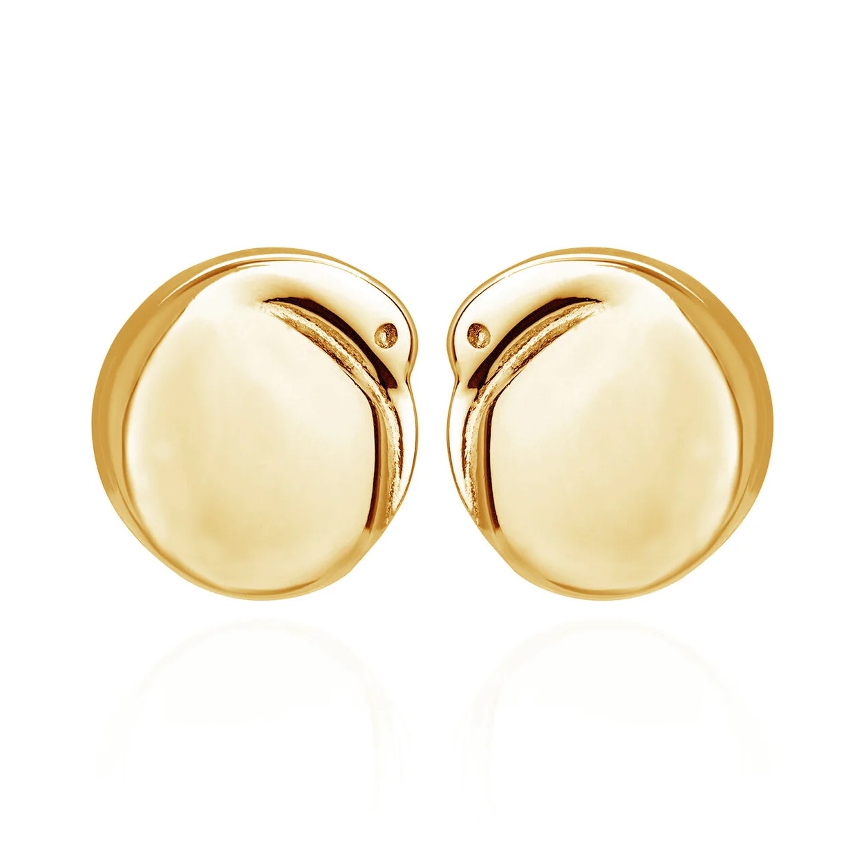 Boh Runga Kiwi Studs Gold Plate